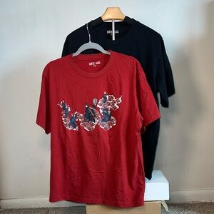 Uniqlo UT Graphic T-Shirts in Black and Red
